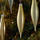 Medium Glass Marquise Ornaments (Set of 9) - Pastel