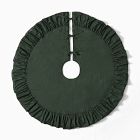 Linen Ruffle Hem Tree Skirt