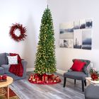 Pre-Lit Faux Slim Mountain Pine Tree (6'&ndash;9')