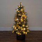 Pre-Lit Faux Snow-Dusted Mixed Pine Tree (4')