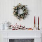 Pre-Lit Faux Snow-Dusted Pine Wreath (20")