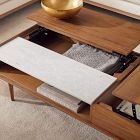 Mid-Century Marble Double Pop-Up Coffee Table (51")