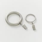 Round Metal Curtain Rings (Set Of 7) - Brushed Nickel