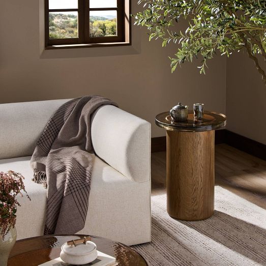 Tidelane Cast Glass End Table (18") by West Elm