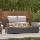 Sutton Concrete Low Rectangle Outdoor Fire Pit Table (57"&ndash;72")