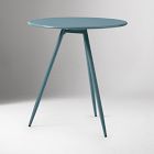 Wren Outdoor Bistro Table (28") &amp; Metal Stacking Chairs Set