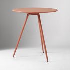 Wren Outdoor Bistro Table (28") &amp; Metal Stacking Chairs Set