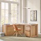 Cutler L-Shaped Desk (68") &amp; File Cabinet (16") Set