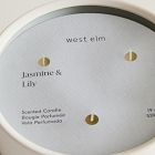 West Elm Homescent Triple Wick Candle - Jasmine &amp; Lily