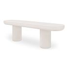 Contemporary Indoor/Outdoor Concrete Dining Bench (68")