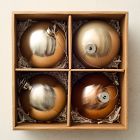 Large Glass Ball Ornaments (Set of 4) - Champagne