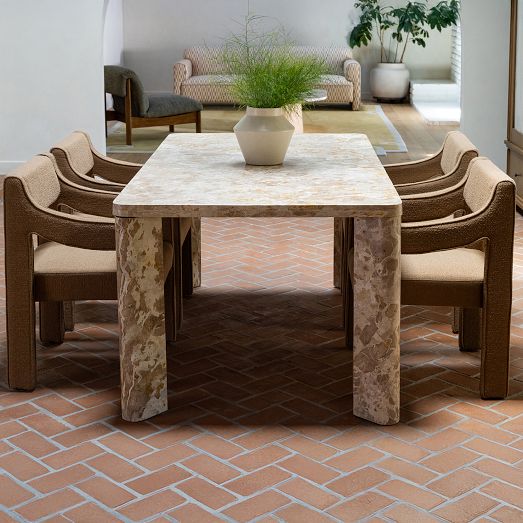 Selano Marble Dining Table (72") by West Elm