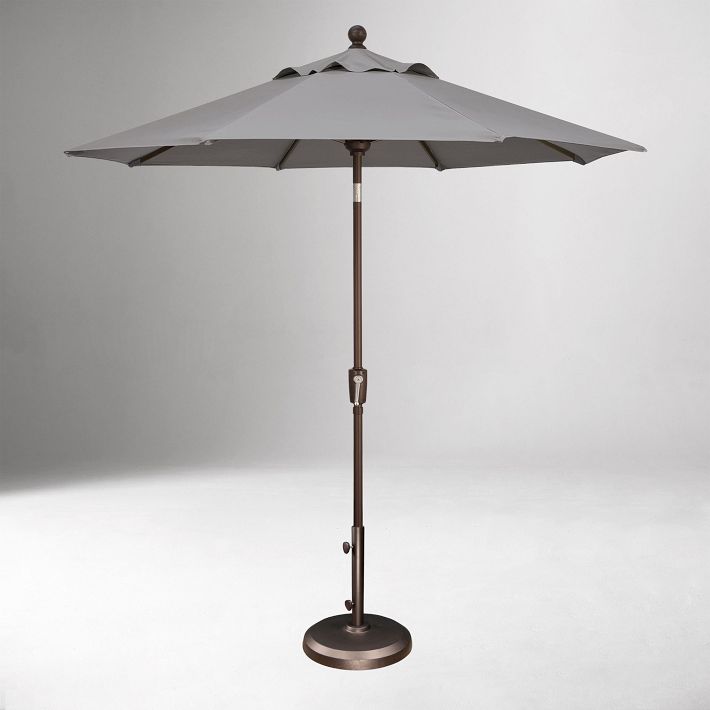 7.5 round patio umbrella solid room essentials Best Choice Products 7.5ft Heavy-Duty Outdoor Market Table w/Steel Pole, Push Button Tilt, Easy Crank Lift KEY DETAILS Aluminum pole At Home Black Outdoor Crank