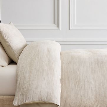 Silky TENCEL™ Striated Duvet Cover & Shams | West Elm