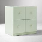 Open Box: Joseph Altuzarra Arched Fluted Bookcase, Drawer Base Only  (27") - Light Sage