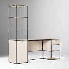 Marlowe Desk (42"), Narrow Shelf (18") &amp; Small Storage Tower (18") Set