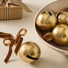 Velvet Bow Bell Ornaments (Set of 4)