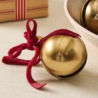 Velvet Bow Bell Ornaments (Set of 4)