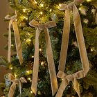 Velvet Bow Clip-On Ornaments (Set of 6)