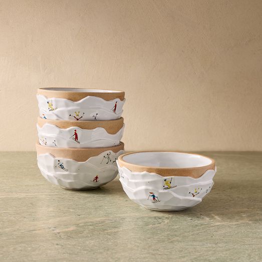 Holiday Skier Figural Cereal Bowl Sets by West Elm