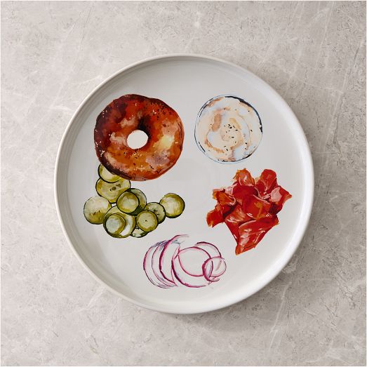 Deli Favorites Stoneware Bagel Platter by West Elm