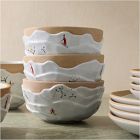 Holiday Skier Figural Cereal Bowl Sets