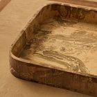 Pierce &amp; Ward Burled Finish Trays