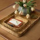 Pierce &amp; Ward Burled Finish Trays