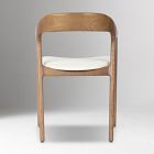 Scooped Ash Wood Dining Arm Chair