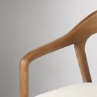 Scooped Ash Wood Dining Arm Chair