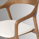 Scooped Ash Wood Dining Arm Chair