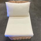 Open Box: Westport Slim Profile Outdoor Armless Single - Crosshatch Weave Alabaster, Natural