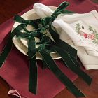 Velvet Bow Napkin Ring Sets