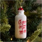 Glass Milk Bottle Ornament
