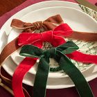 Velvet Bow Napkin Ring Sets