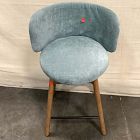 Open Box: Devon Counter Stool (26") - Performance Distressed Velvet Ocean, Toasted Oak