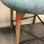 Open Box: Devon Counter Stool (26") - Performance Distressed Velvet Ocean, Toasted Oak