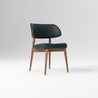 Open Box: Hyde Dining Chair - Sierra Leather Navy, Cool Walnut