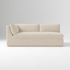 Open Box: Loring Sectional, Left-Arm 2 Seater Sofa Bench - Performance Distressed Velvet Sand