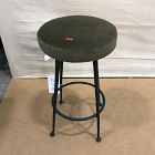 Open Box: Pierce &amp; Ward Metal Counter Stool (26") - Deluxe Velvet Juniper, Dark Verdigris Legs