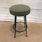 Open Box: Pierce &amp; Ward Metal Counter Stool (26") - Deluxe Velvet Juniper, Dark Verdigris Legs