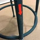 Open Box: Pierce &amp; Ward Metal Counter Stool (26") - Deluxe Velvet Juniper, Dark Verdigris Legs