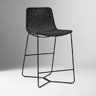 Open Box: Slope Indoor/Outdoor Counter Stool (25.25") - All Weather Wicker Charcoal, Antique Bronze