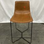 Open Box: Slope Leather Counter Stool (30") - Saddle Leather Nut, Charcoal