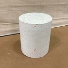 Open Box: Terrazzo Drum Indoor/Outdoor Round Side Table (15"Dia) - White