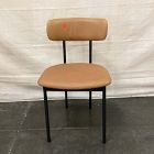Open Box: Grier Dining Chair - Ludlow Leather Sesame, Textured Antique Bronze