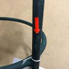 Open Box: Pierce &amp; Ward Metal Counter Stool (26") - Deluxe Velvet Juniper, Dark Verdigris Legs