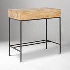 Industrial Solid Wood Storage Mini Desk (30")