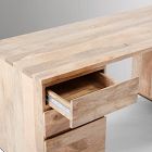 Industrial Solid Wood Modular Desk w/ 2 File Cabinets (64")