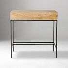Industrial Solid Wood Storage Mini Desk (30")